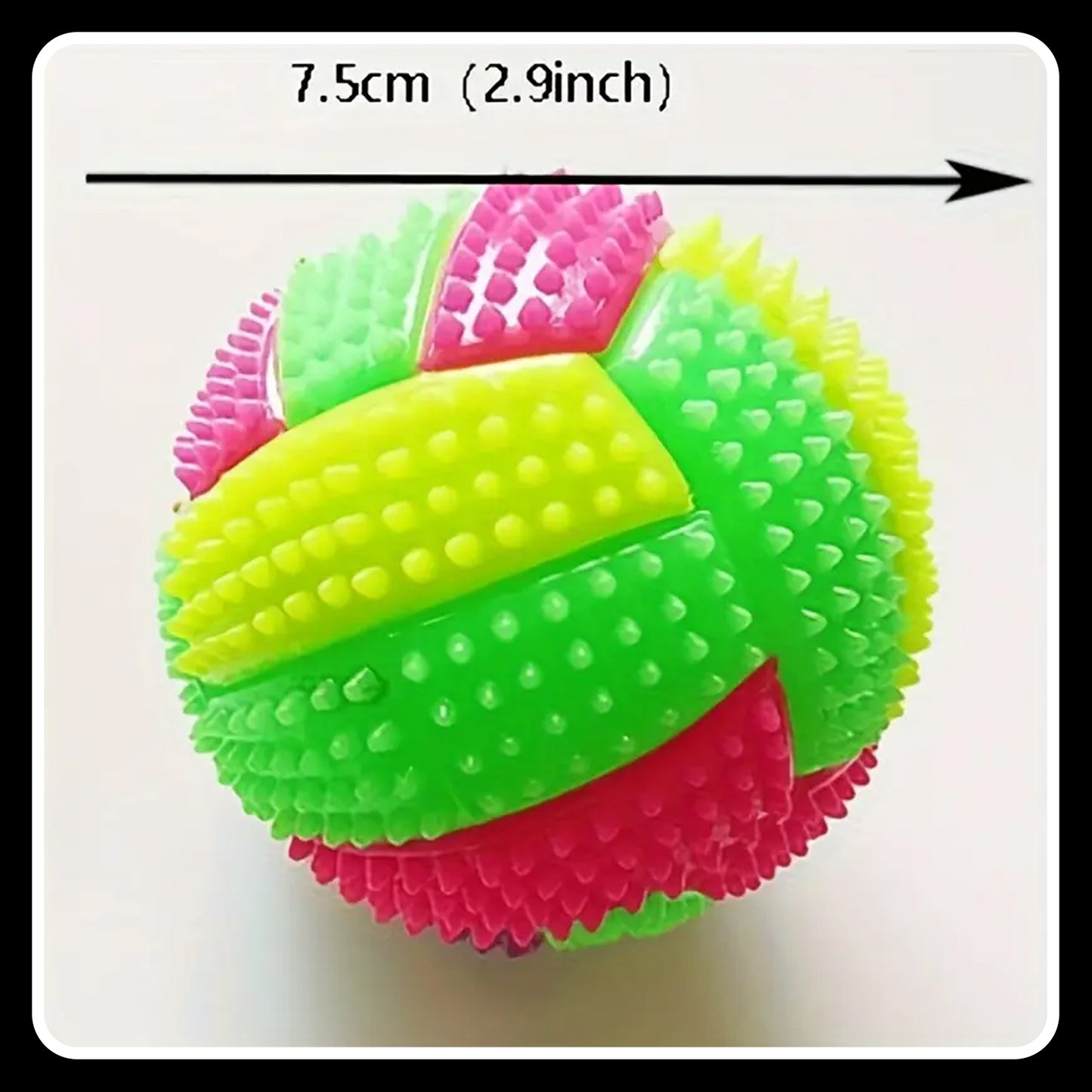 Glowing Spiky Dog Ball Toy – Durable & Safe for All Breeds