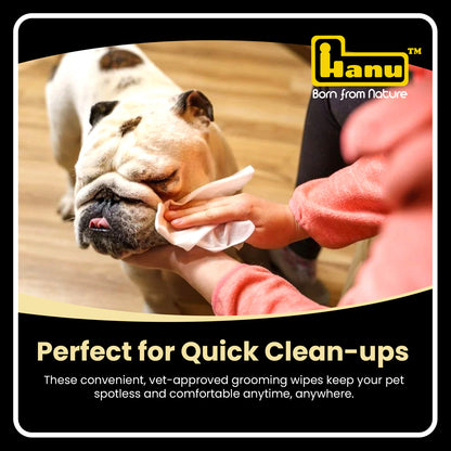 Hanu Pet Grooming Wipes - Gentle Cleaning for Your Furry Friends