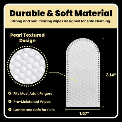 Hanu Dental Finger Wipes for Pets - Oral Care Made Easy!