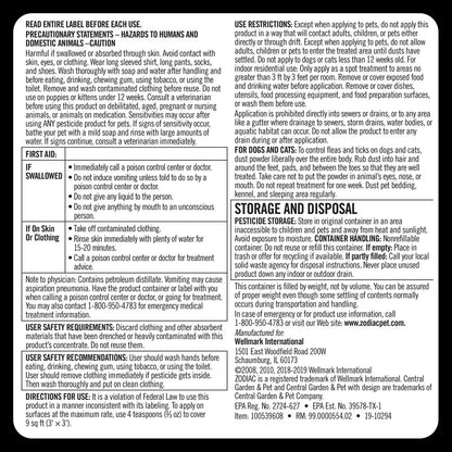 Zodiac Flea & Tick Powder for Dogs, Puppies, Cats & Kittens – 6 oz