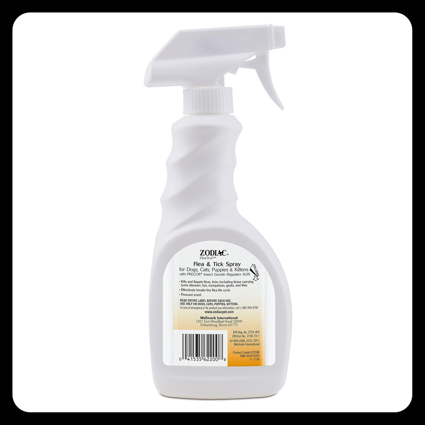 Zodiac Flea & Tick Spray for Dogs, Cats, Puppies & Kittens – 16 fl oz